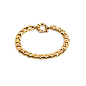 7.1mm Flat Chain Bracelet Gold