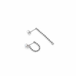 Beads Chain Earring w/ O-ring Hook Long