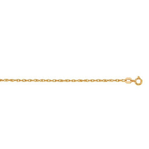 14K Diamond Cut Carded Rope Chain Gold Necklace