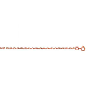 14K Diamond Cut Carded Rope Chain Rose Gold Necklace