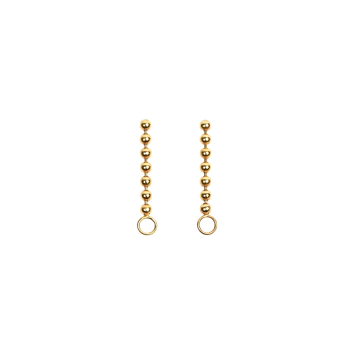 Beads Chain Earring w/ O-ring Hook Vermeil