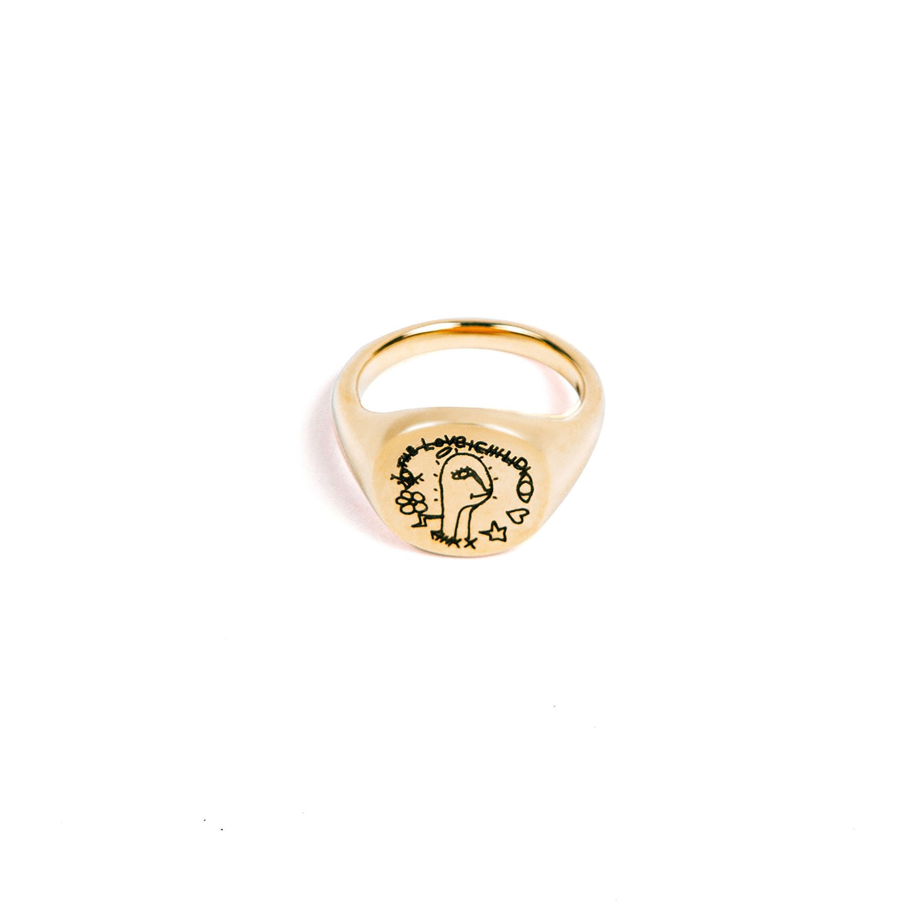 18K Gold Signet Ring C/O The Real Love Child